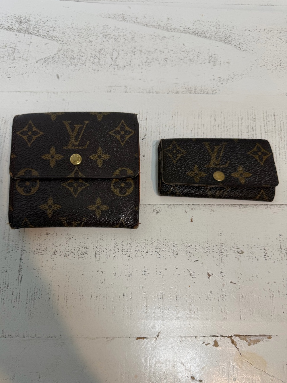 Louis Vuitton Brown Monogram Canvas Wallet Set